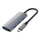 thumbnail image 2 of Adaptador multipuerto USB Hugo 4 puertos 1 USB 3.0 + 3 USB 2.0 gris, 2 of 10