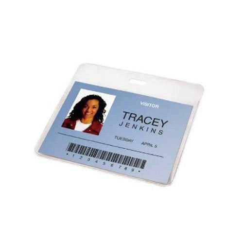 PrePunched ID Badge Laminating Pouches, 5 mm Thickness, Clear, 50 Pouches per Pack (3747552