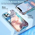 thumbnail image 3 of CASEFIV for iPhone 11 Pro Max Case, Marble Pattern Full Body Protective Phone Cover for Women Girls, 3 of 8