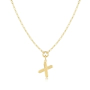 Jewelry Atelier Gold-Filled Initial Necklace for Women – Layered Initial Necklace with A-Z Pendant – 14k Gold-Filled Paperclip Chain– Cute Layered Gold Choker – Gold Jewelry for Women