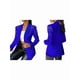 thumbnail image 3 of Blazer de Negocios para Mujer, Chaqueta de Traje de Larga con Abertura Frontal, Abrigo con Botones de Diamantes de Imitación, Ropa de Oficina Azul S, 3 of 7