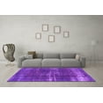 thumbnail image 3 of Ahgly Company Indoor Square Oriental Purple Industrial Area Rugs, 7' Square, 3 of 4