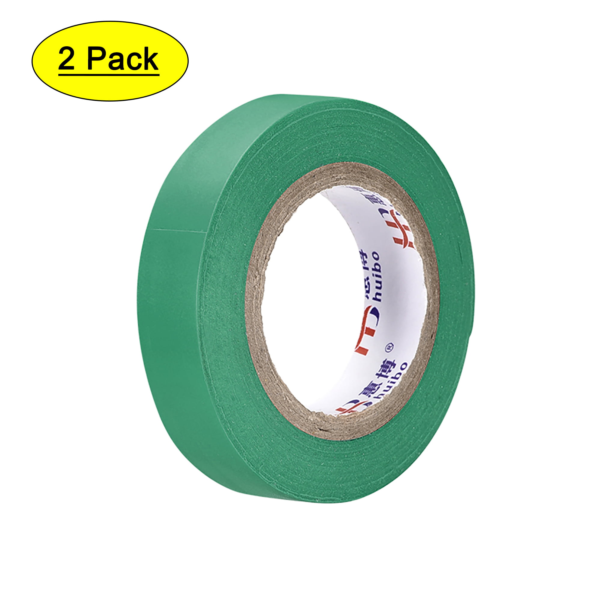 2x 20m Rolls of High Quality PVC Insulation Tape GREEN 