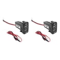 thumbnail image 1 of Speravity Conector de interfaz USB dual 12V 4.2A para Hilux VIGO Teléfono de carga MP3 MP4 PAD Tablet PC 22x33mm 20x40mm No.02 2piezas, 1 of 6