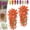 Orange, variant on UV Resistant Hanging Artificial Morning Glory Vine, Outdoor Faux Flowers for Porch Balcony Patio, Lifelike Cascading Fake Plants for Garden Fence Window Box Home Decor (2, Purple&Red)