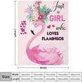thumbnail image 2 of Just A Girl Who Loves Flamingos Blanket Cute Flamingos Decor Pink Throw Blanket Gifts for Girls Super Warm Soft Plush Lightweight Fleece Flannel Blanket Winter Bedding Blanket for Kids Women 50"x60", 2 of 6