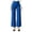 Blue-pants, variant on Women's Straight Leg Work Pants, Button Stretchy Dress Business Office Casual Pants, High Waisted Dressy Bootcut Trousers, S-3XL