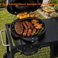 thumbnail image 5 of Flintex 22" Kamado Charcoal Grill & Smoker, Egg-Style Grill with Cast Iron Grates, Prep Table and Storage Cart for Outdoor BBQ, 5 of 9