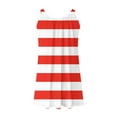 thumbnail image 4 of ZVNAΖH Women's Sleeveless Summer Dresses Casual Striped Print T Shirt Dress Pleated Crew Neck Beach Dress, 4 of 4