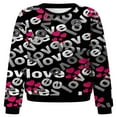 thumbnail image 3 of AMERTEER Chandails en Molleton de la Saint-Valentin pour Femmes Manches Longues Col Rond Pull, 3 of 5