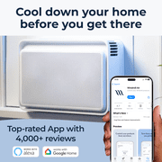 Windmill 8,000 BTU Window Air Conditioner - Quiet & Smart, Cools up to 350 Sq. Ft. - #1 Easy to Install AC, App/Wi-Fi, Remote Control, Voice-Enabled, 2X Insulation, White