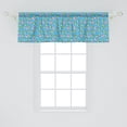thumbnail image 2 of Ambesonne Gator Window Valance, Cartoon Crocodiles, 42" x 18", Deep Sky Blue Pink, 2 of 3