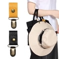 thumbnail image 1 of Clips de bolsillo para sombreros, clips de retención para gorras, clips para bolsos de viaje, clips para sombreros, soporte de cuero PU para sombreros, accesorios de viaje al aire libre, 1 of 13