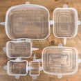 thumbnail image 3 of 2 Juegos de Tapas Elásticas de Silicona, Cocina Alimentaria con Etiquetas Prácticas para Tazones, Tazas, Transparentes Macarena Tapas elásticas de silicona, 3 of 8