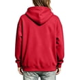 thumbnail image 4 of Xaqiouau Hoodies for Women Fleece Pullover Sweatshirts Oversized Long Sleeve Drawstring Hooded Sweatshirt Casual Loose Fall Winter Hoodie with Pocket, 4 of 7