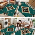 thumbnail image 6 of 3x5Ft Area Rugs Green Southwestern Non-Skid Rubber Backing Large Rectangle Rugs - Living Room Bedroom Home Office, Boho Ethnic Geometric Retro Indoor Floor Mat Carpets Washable Rug, 6 of 9