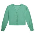 thumbnail image 4 of Cotton Ladies V-neck Fashion Design Loose Solid Color Casual Cardigan, 4 of 5