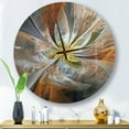 thumbnail image 2 of Designart 'Symmetrical Yellow Fractal Flower ' Modern wall clock, 2 of 6