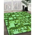 thumbnail image 3 of Ahgly Tapis Rectangulaire Lavable en Machine Intérieur Transitionnel Vert Émeraude, 7 Pieds x 10 Pieds, 3 of 7