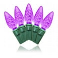 thumbnail image 1 of Winterland C-25C6PU-6G 25 Count Commercial Grade Faceted C6 Purple LED On Green Wire, 1 of 1