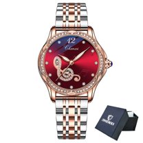 CHENXI Rose Gold Women Automatic Mechanical Watches Top Brand Stainless Steel Waterproof Watch 2022 New Hollow Wristwatch