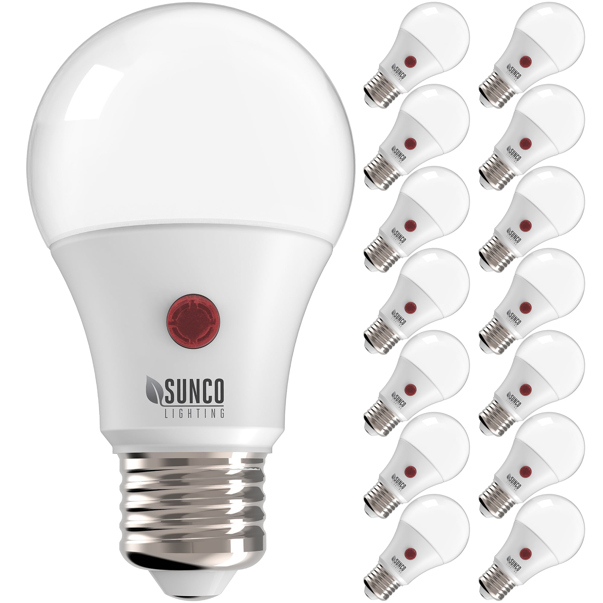 Sunco A19 LED Bulb 9W=60W 2700K Soft White Auto On/Off 632030027575 Dusk to Dawn 