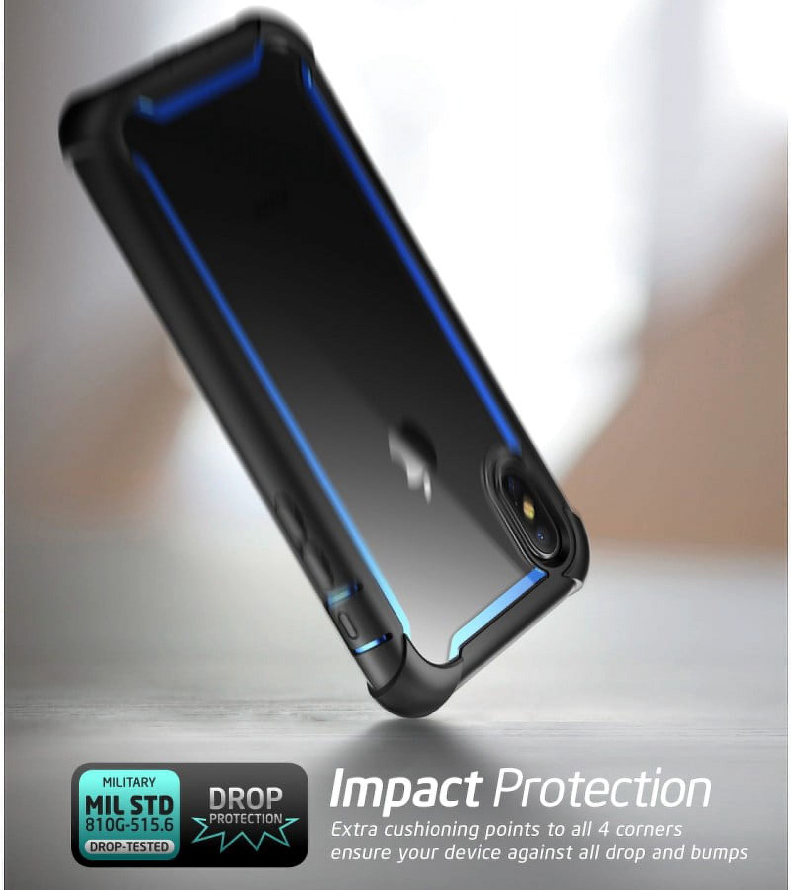 iPhone XS Max Case, i-Blason [Ares] Full-body Rugged Clear Bumper Case with Built-in Screen Protector for iPhone XS Max Case (2018 Release)