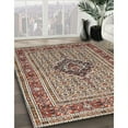 thumbnail image 3 of Ahgly Company Machine Washable Indoor Round Traditional Tan Brown Area Rugs, 3' Round, 3 of 7