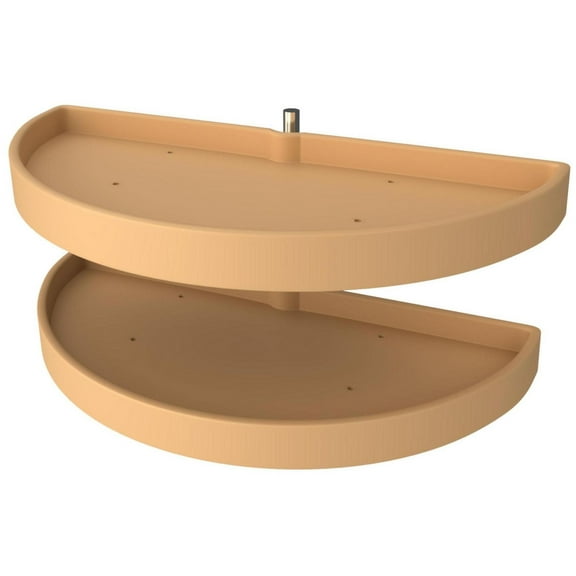 Rev-A-Shelf 33 in Polymer Half Moon Susans 2-Tier, White