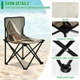 thumbnail image 4 of 600D Oxford Camping Chair Portable Foldable Chair Supports 220 lbs for Picnic, Fishing, Backpacking Chicken and Rooster, 4 of 8