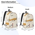 thumbnail image 3 of Honeii Striped Vintage Planes Print Canvas College Laptop Backpack, Durable Rucksack Travel Notebook Bag School Backpack Book Bag for Men Women-Small, 3 of 7