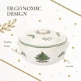 thumbnail image 5 of Spode Christmas Tree Round Covered Deep Casserole Dish (8.75" x 5") - Festive Holiday Serveware & Vintage Christmas Table Centerpiece - Fine Earthenware Classic Holiday Bakeware, 5 of 7