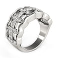 thumbnail image 4 of Diamond Studded Four Leaf Motif Ring in 14k White Gold 1/4 cttw SZ 5.5, 4 of 4