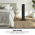 thumbnail image 3 of Mainstays 28-Inch Tower Fan with 3-Speed Settings and Oscillation, Black, MSWMT24MBV, 3 of 11
