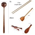 thumbnail image 2 of Utensilios de cocina de madera Juego de utensilios de cocina con espátula Wok Pinzas para alimentos Cuchara de cocina Palillos de mango largo Paleta de arroz Cuchara para servir Ormromra WRLF-222, 2 of 7