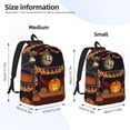 thumbnail image 2 of Vsdgher Halloween Decoration Print Canvas Backpack Travel Rucksack Unisex Knapsack 15.7/17.7Inch Laptop Backpack for Work,College-Small, 2 of 5