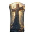 thumbnail image 5 of BRGZLK Mens Sleeveless T-Shirt Round Neck Cross Element Print Loose Casual Muscle Tank Tops Slim Fit Comfy Gym Workout Streetwear Tank, 5 of 5
