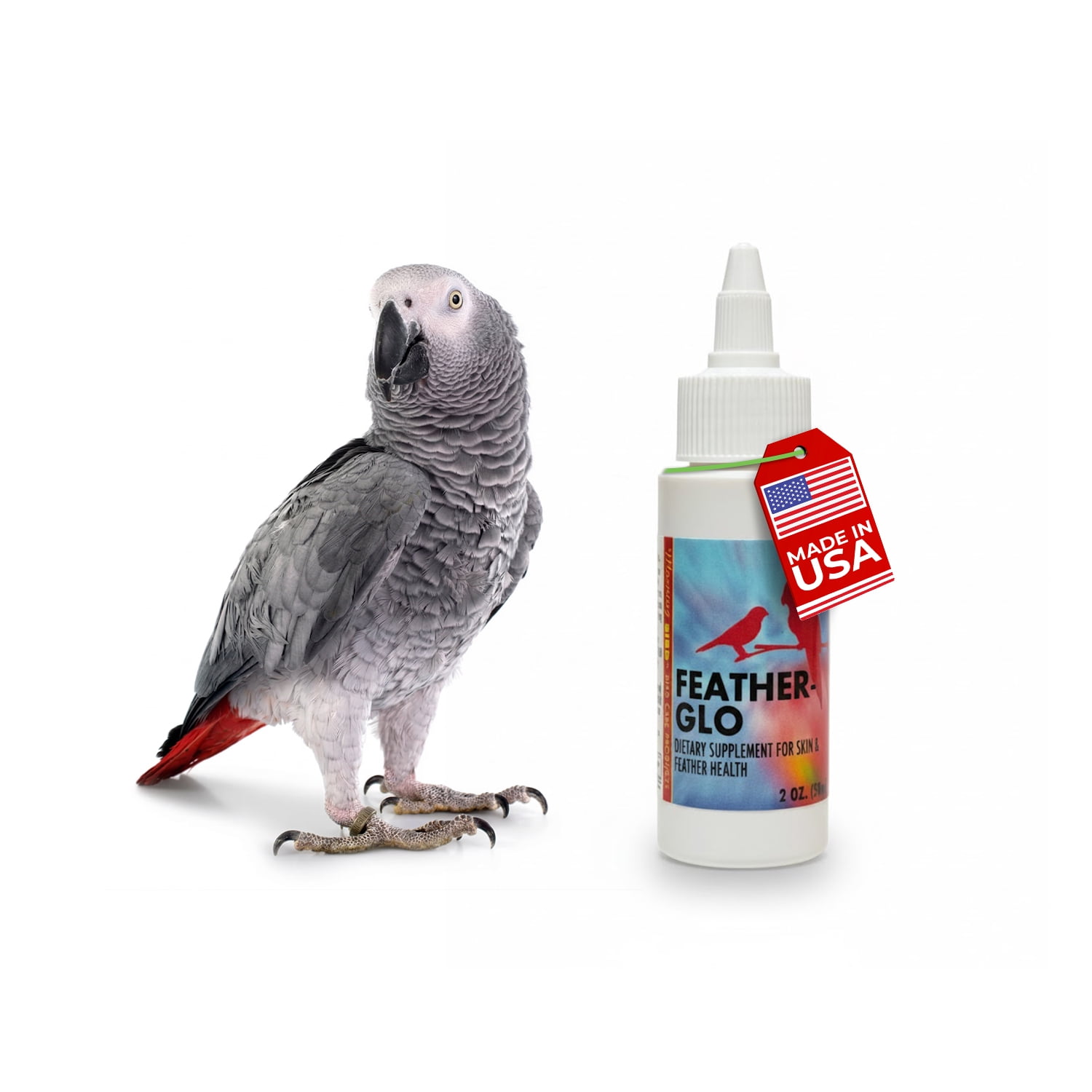 Morning Bird Feather Glo Bird Supplement with Palm Oil, 2 fl oz