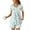 008 Light Blue, variant on Hvot&aat Women's Summer Casual 2 Piece Pajama Sets Short Sleeve Flowy Top with Shorts Fashion Print Loungewear Sleepwear