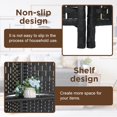 thumbnail image 3 of Dkelincs 6 Panel Wood Room Dividers Portable Folding Privacy Screen with Removable Storage Shelves, Black, 3 of 7