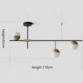 thumbnail image 5 of Modern Metal Glass LED Bubble Chandelier Branching Pendant Ceiling Lamp 3 Lights Modern LED Linear Chandelier Pendant Hanging Lamp Ceiling Light Fixture Glass Ball Pendant Ceiling Light Fixture, 5 of 6
