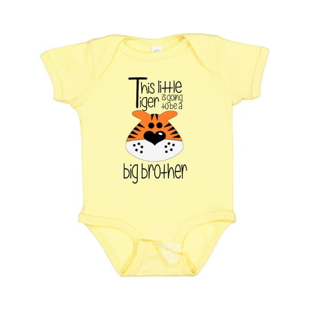 

Inktastic This Little Tiger is Going to Be a Big Brother Gift Baby Boy Bodysuit