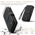 thumbnail image 5 of CaseMe Case for iPhone 15 Plus Wallet Case for Women Men, Fashion Durable PU Leather Magnetic Flip Lanyard Strap Wristlet Zipper Card Holder Wallet Phone Case for iPhone 15 Plus 6.7-inch,Black, 5 of 8