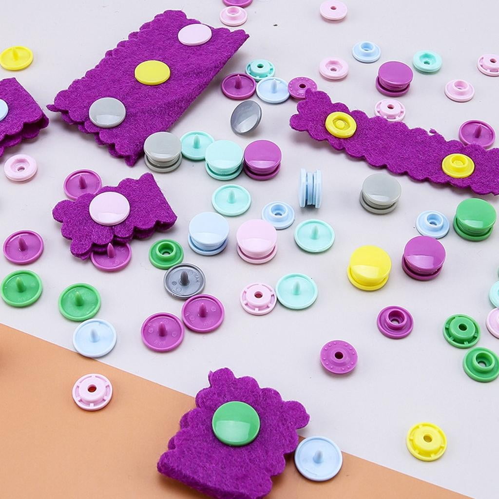 YIGSECU 12mm Snap Button for Sewing 1000Sets Colorful Resin Snap Fasteners for Clothing Diaper Bibs Crafting Sewing Project