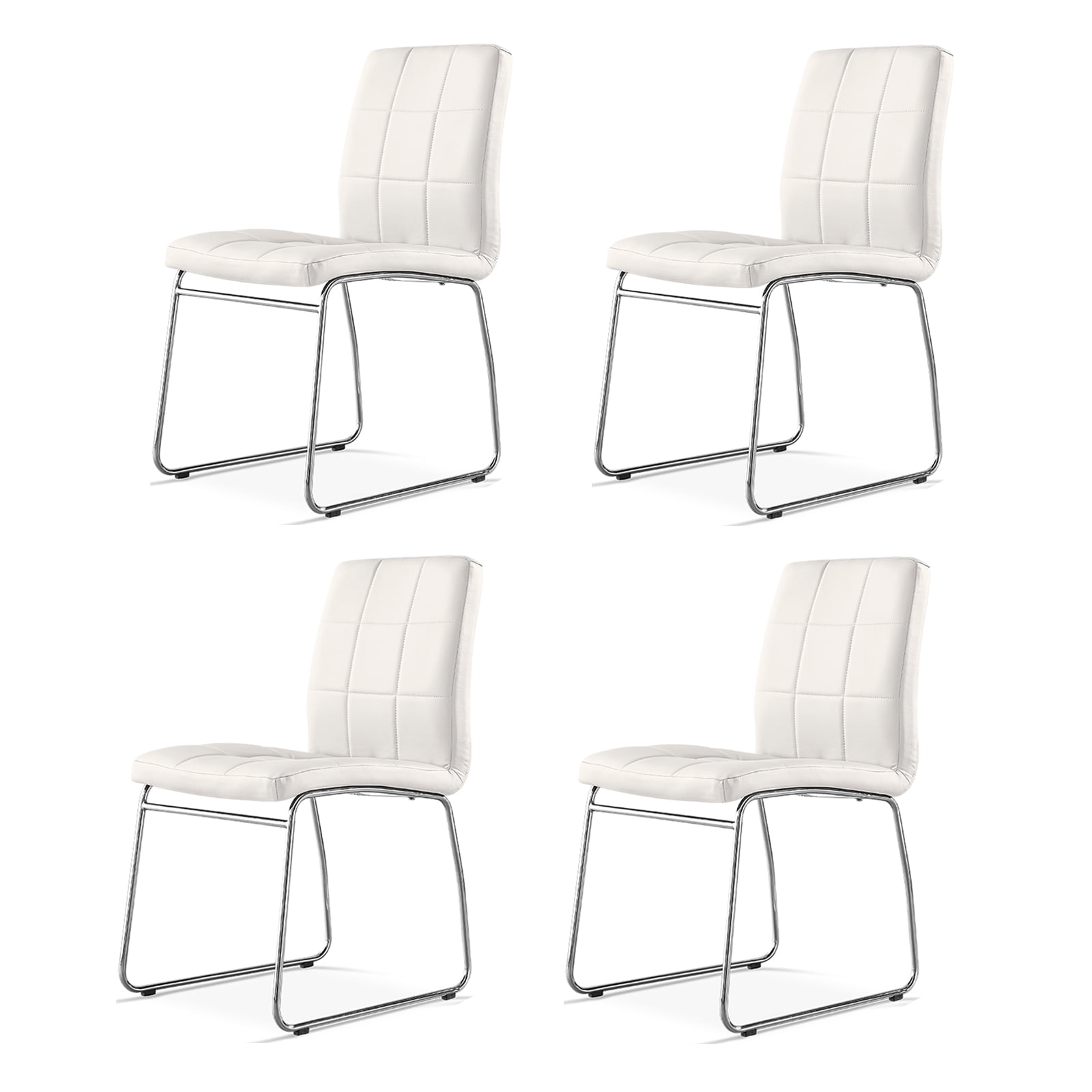 Surmoby Modern Dining Room Chairs,Set of 4 Faux Leather Dining Chairs