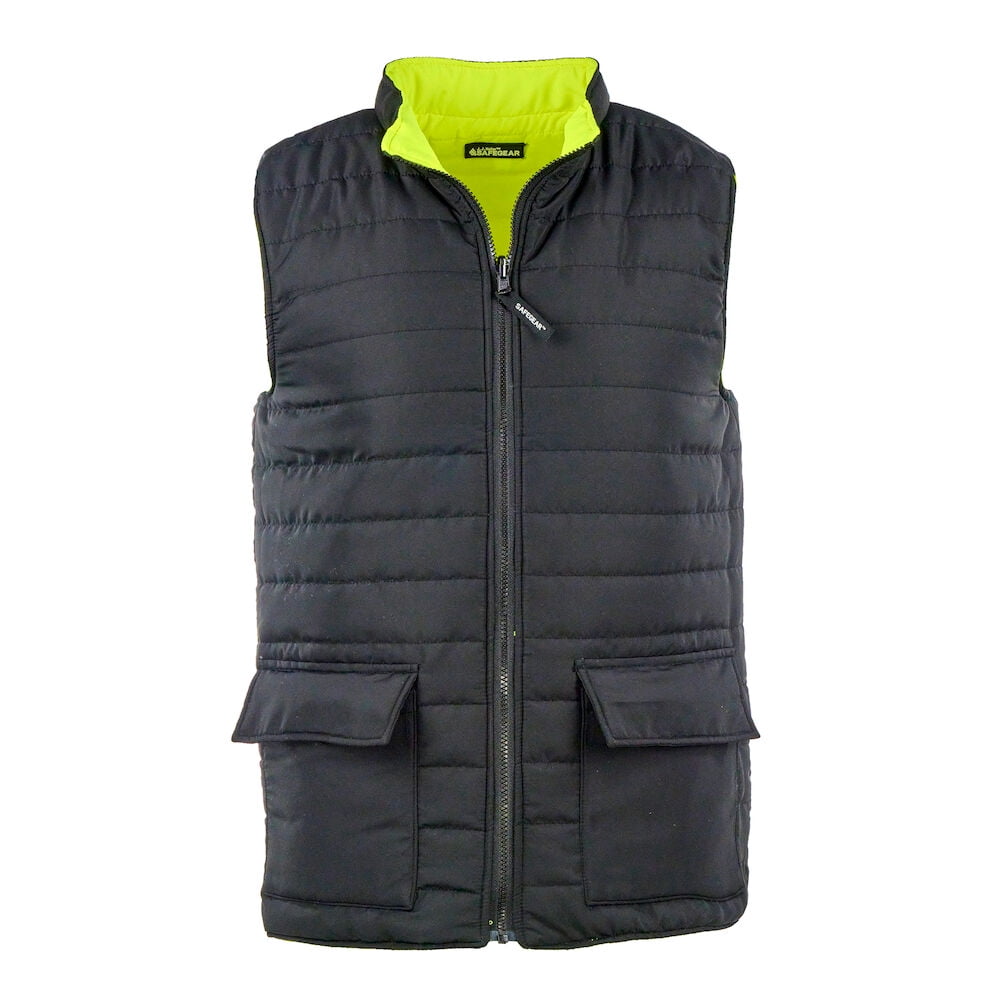 Hi-Vis Reversible Insulated Safety Vest, Class 2, Large, SAFEGEAR