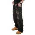 thumbnail image 2 of U. Men's jeans, street trend distressed fashionable black pants (no free accessories), 2 of 6