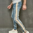 thumbnail image 4 of Herrnalise Men's Joggers Cargo Pants Casual Denim Cotton Straight Ripped Hole Full Length Pants Ripped Denim Pants for Men For Blue,XL, 4 of 6