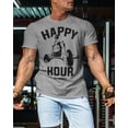 thumbnail image 3 of Gymish Happy Hour Deadlift Men’s Workout T-Shirt – Funny Weightlifting Gym Tee, Athletic Shirt for Men, 3 of 6