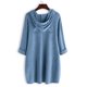 thumbnail image 3 of Blusa superior con bolsillos y manga larga con capucha y estampado de tallas grandes para mujer Pompotops gfhjh6173, 3 of 3